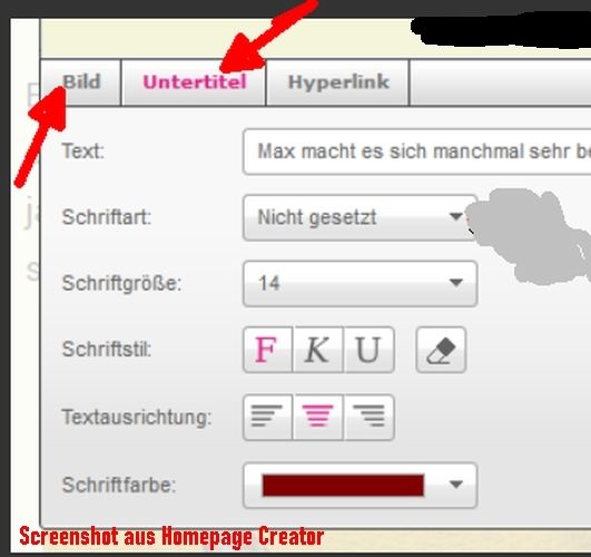 Homepage Creator Screenshot Formatierbarkeit Bildunterschriften.jpg