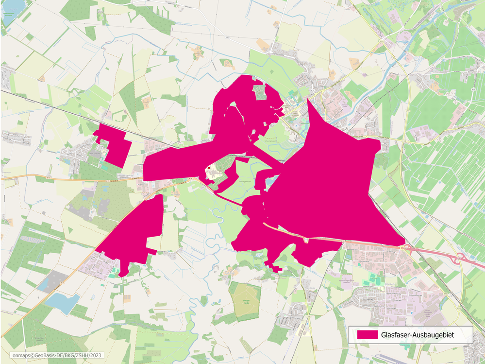 Glasfaserausbaugebiete in Stade