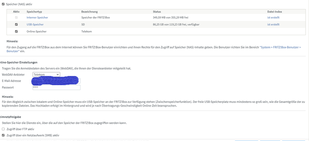 FritzBox NAS
