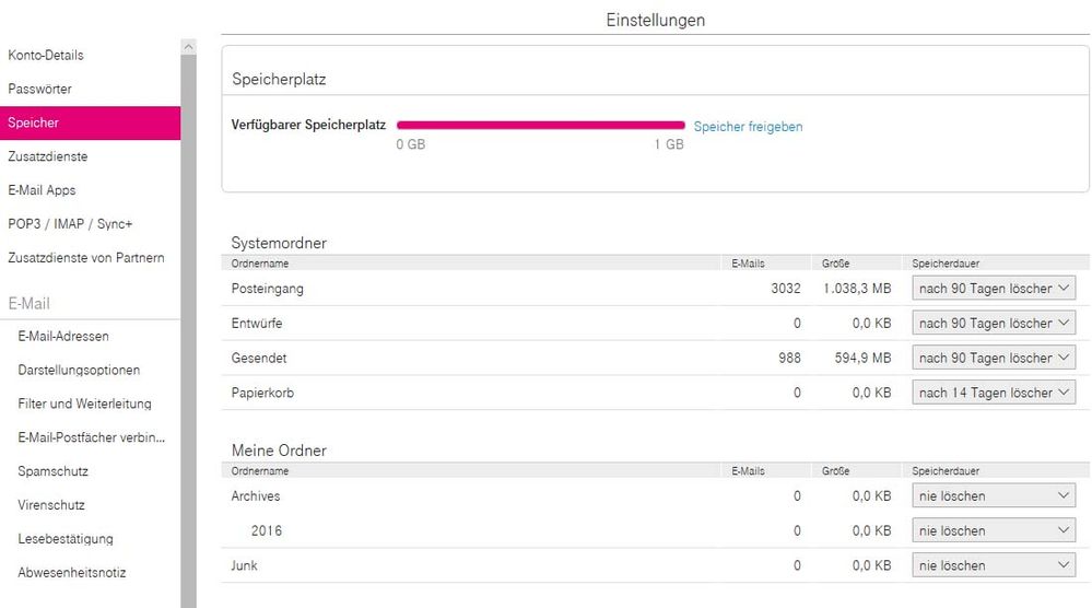 trotz Löschung von  3032 auf 525 mails werden nachwievor 3032 mails angezeigt